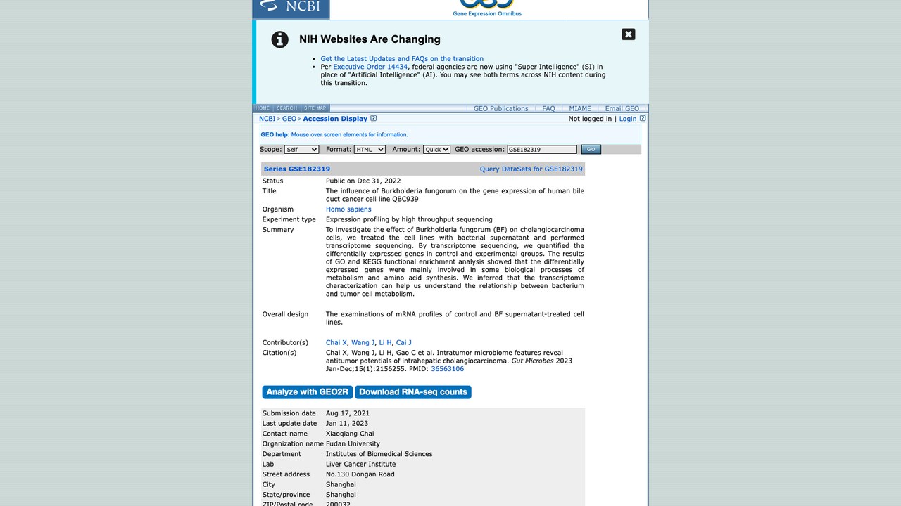 Burkholderia fungorum对人胆管癌细胞系QBC939基因表达的影响