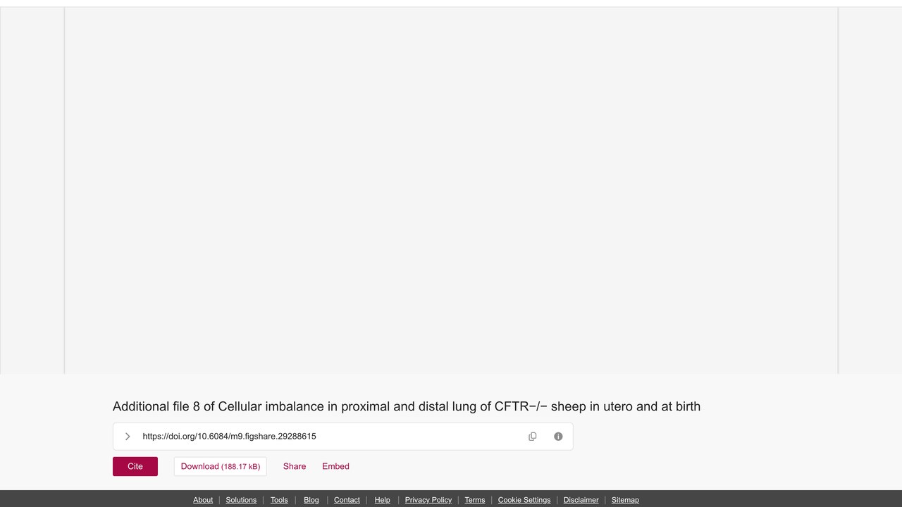 CFTR−/−绵羊子宫内与出生时近端和远端肺细胞失衡的附加文件8