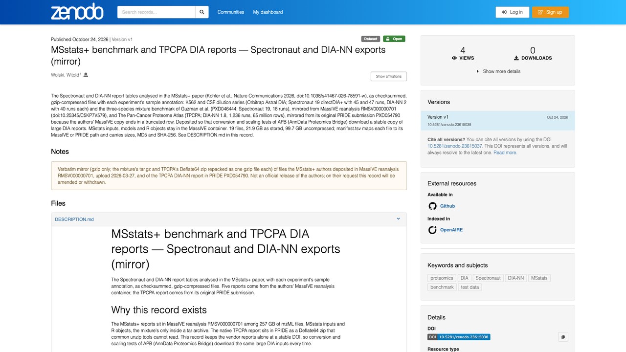 MSstats+基准与TPCPA DIA报告:Spectronaut与DIA-NN导出镜像