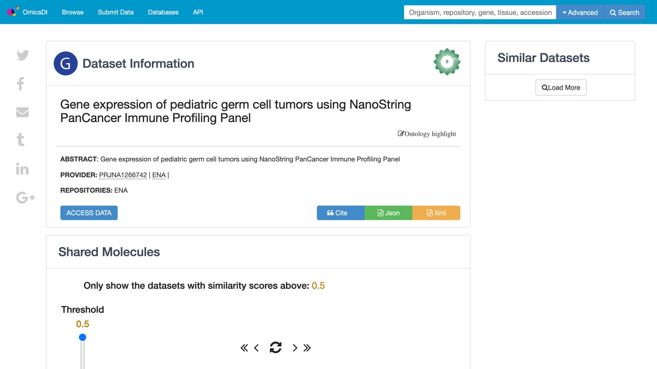 儿童生殖细胞肿瘤基因表达(NanoString PanCancer Immune Profiling Panel)