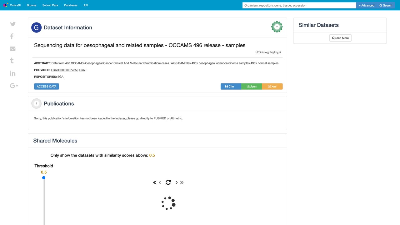 食管及相关样本测序数据 - OCCAMS 496 发布 - 样本