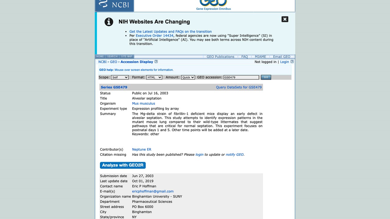 GSE479：肺泡间隔形成