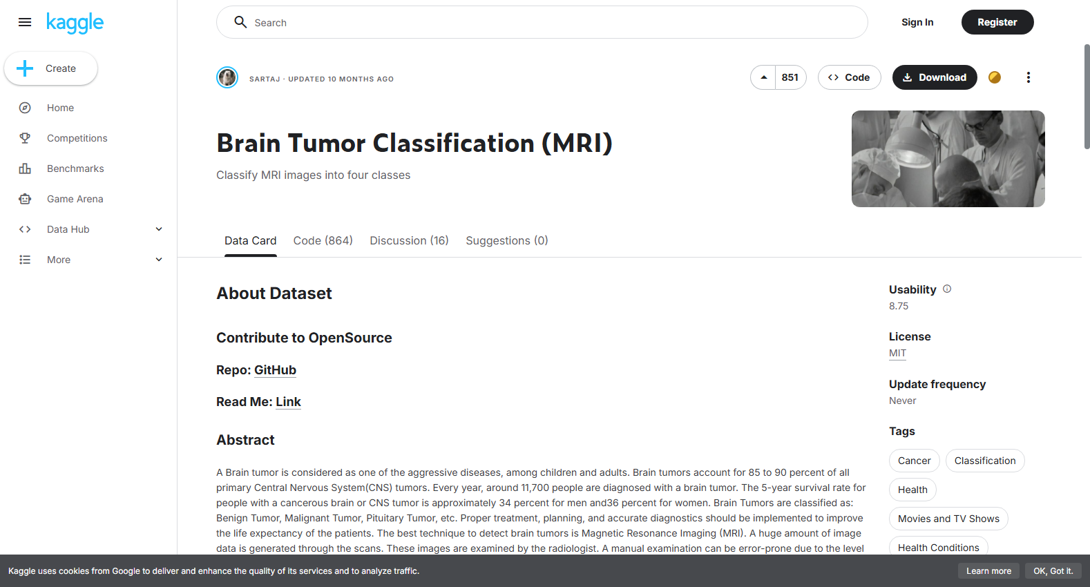 Brain Tumor Classification MRI