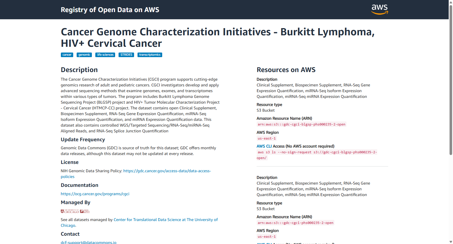 Cancer Genome Characterization Initiatives - Burkitt Lymphoma