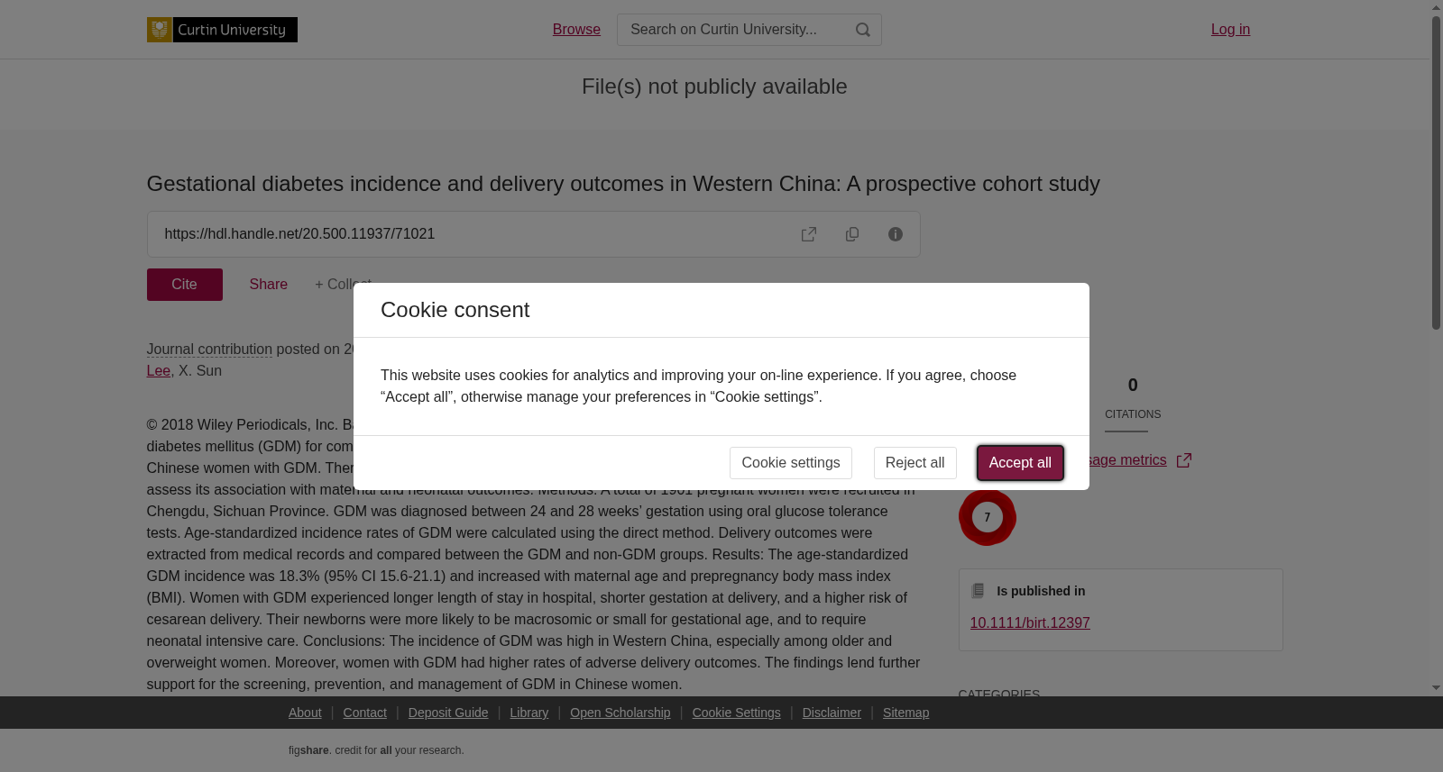 中国西部地区妊娠糖尿病发病率与分娩结局:一项前瞻性队列研究