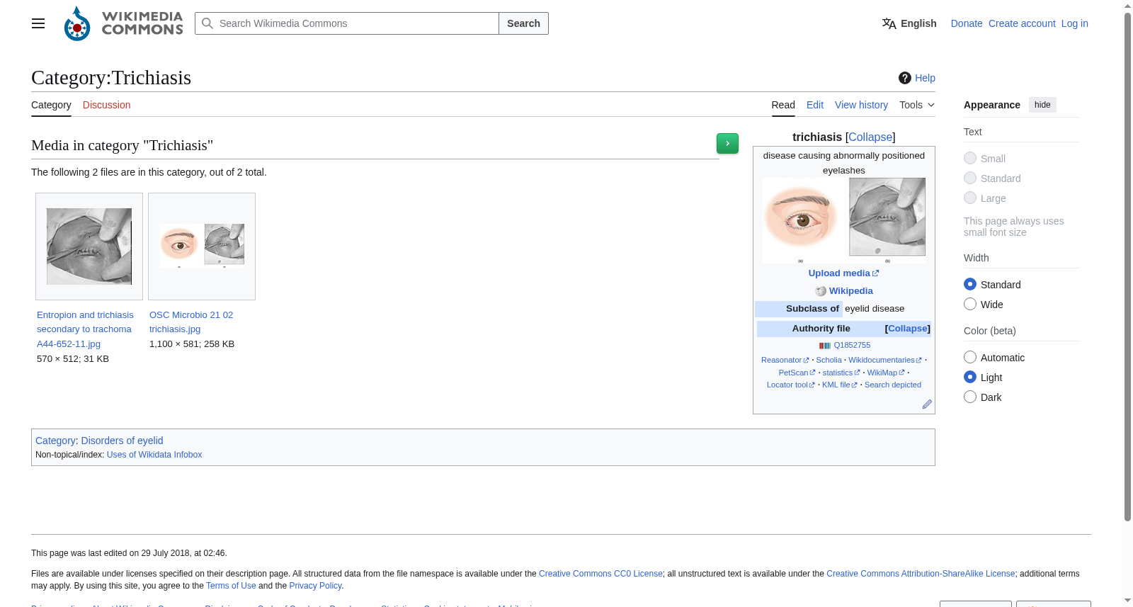 Wikimedia倒睫图像