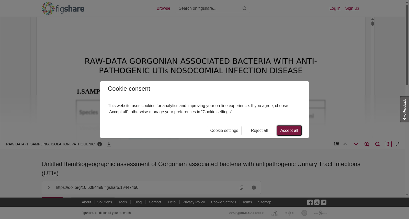 基于Gorgonian相关细菌的尿路感染抗病原体生物地理评估数据集