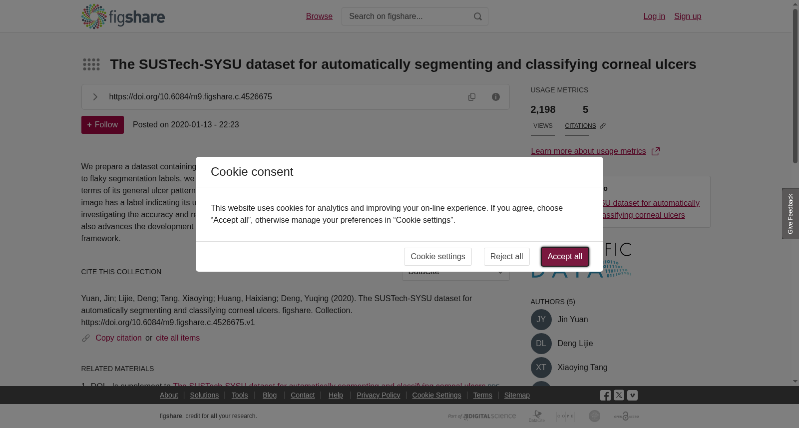 SUSTech-SYSU角膜溃疡Figshare集合