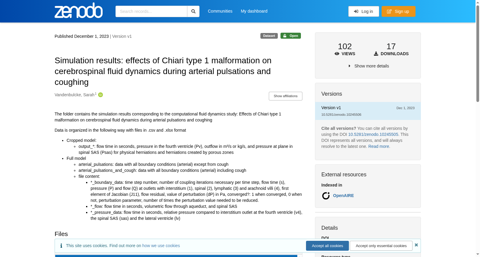 Chiari 1型畸形对动脉搏动和咳嗽时脑脊液动力学影响的模拟结果
