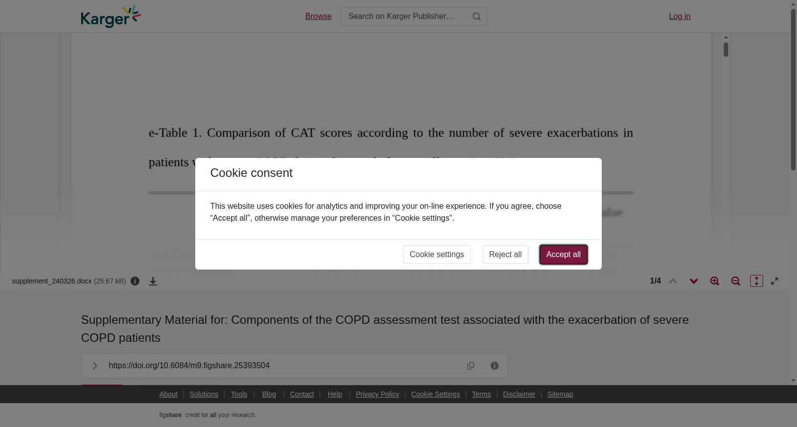 慢性阻塞性肺疾病(COPD)评估测试(CAT)与重度COPD患者急性加重相关性的补充材料
