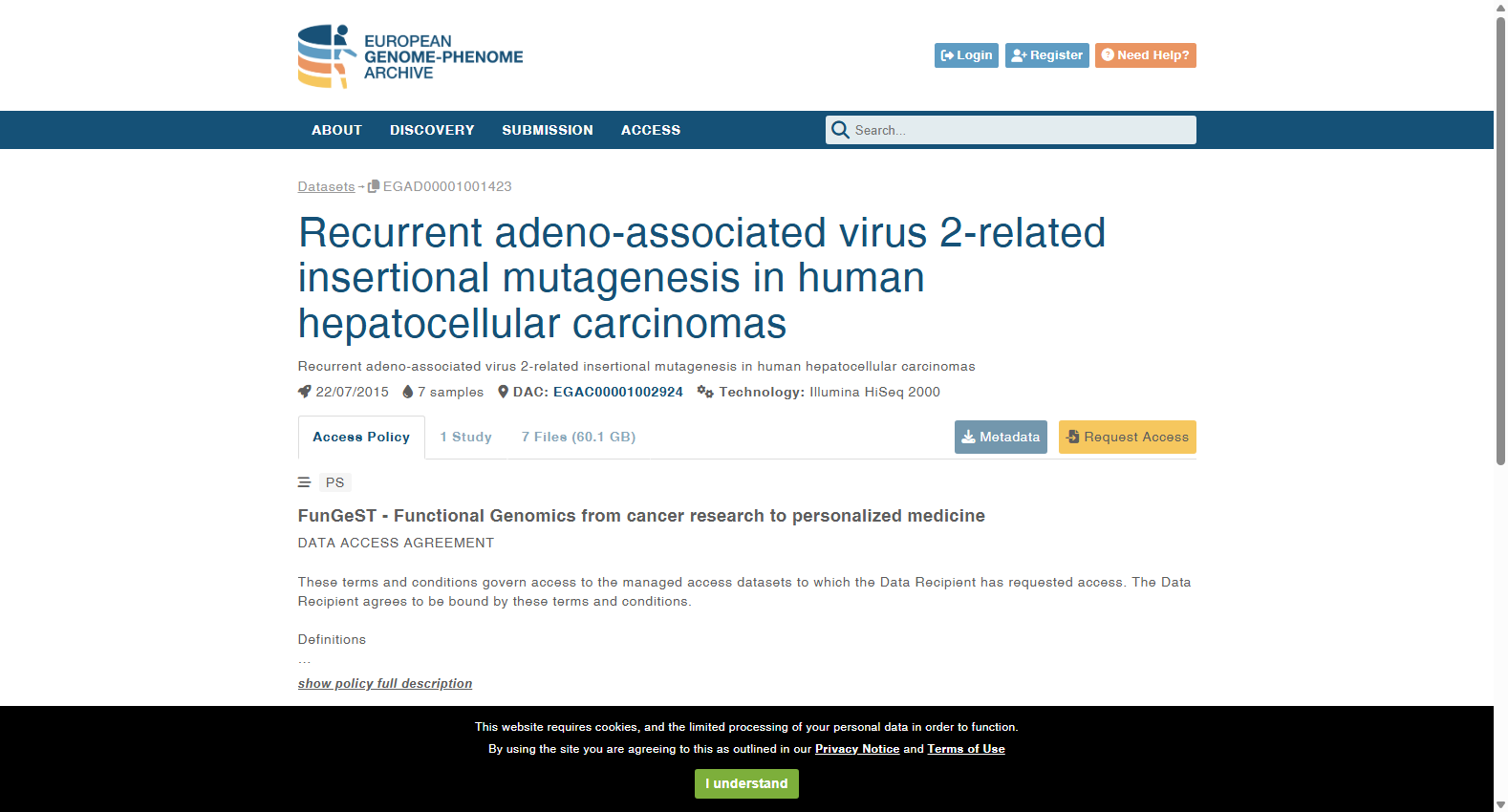 Merkel Cell Carcinoma Exome Sequencing Dataset