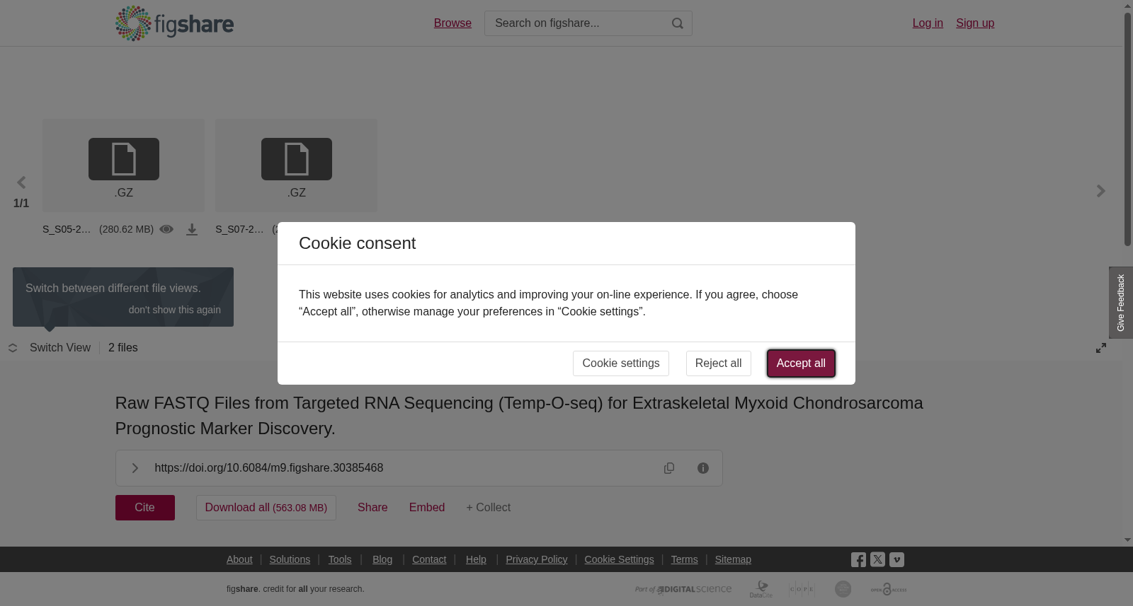 骨外黏液样软骨肉瘤预后标志物发现靶向RNA测序(Temp-O-seq)原始FASTQ文件数据集