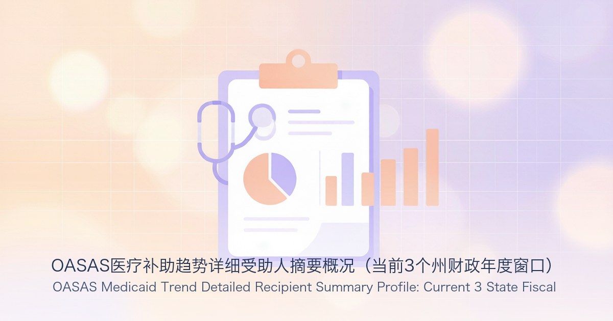 OASAS医疗补助趋势详细受助人摘要概况(当前3个州财政年度窗口)