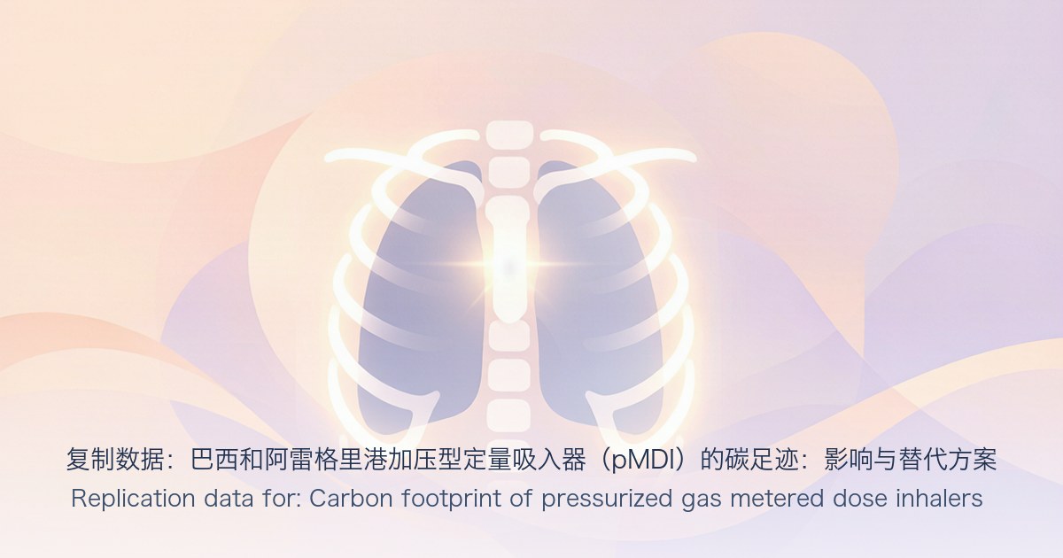 复制数据:巴西和阿雷格里港加压型定量吸入器(pMDI)的碳足迹:影响与替代方案
