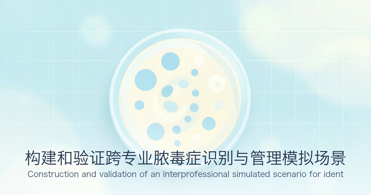 构建和验证跨专业脓毒症识别与管理模拟场景