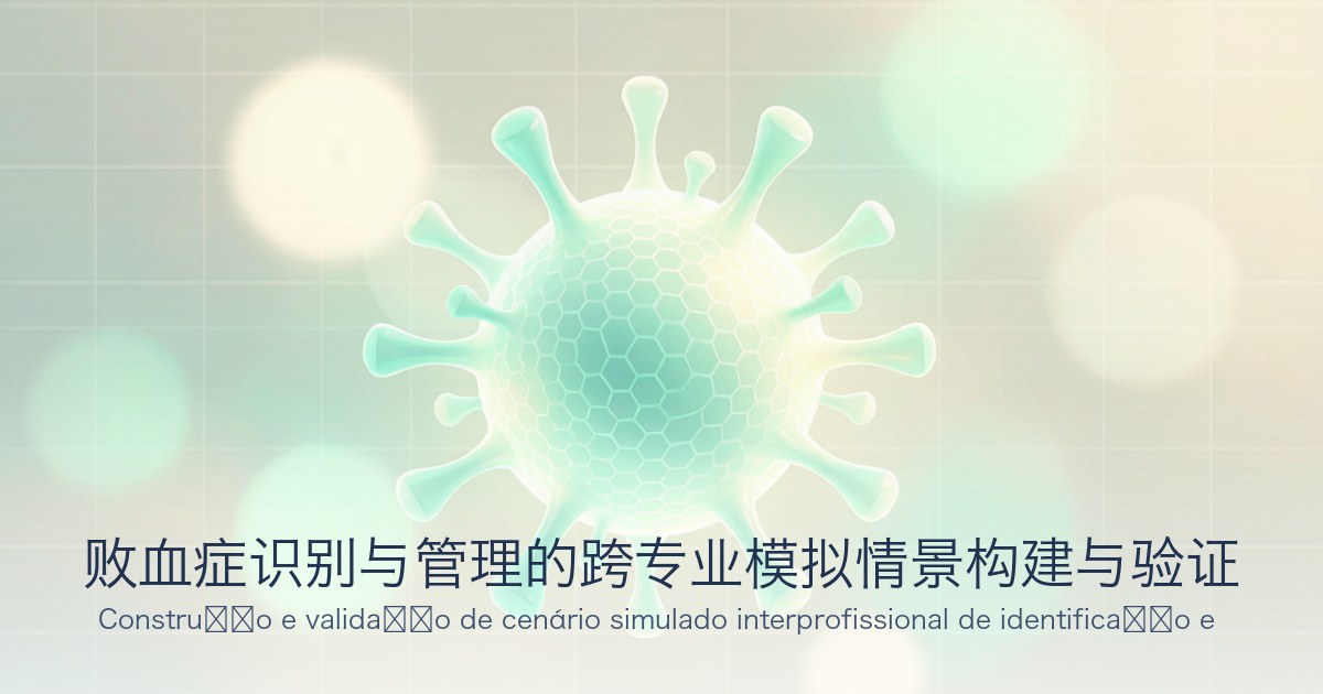 败血症识别与管理的跨专业模拟情景构建与验证