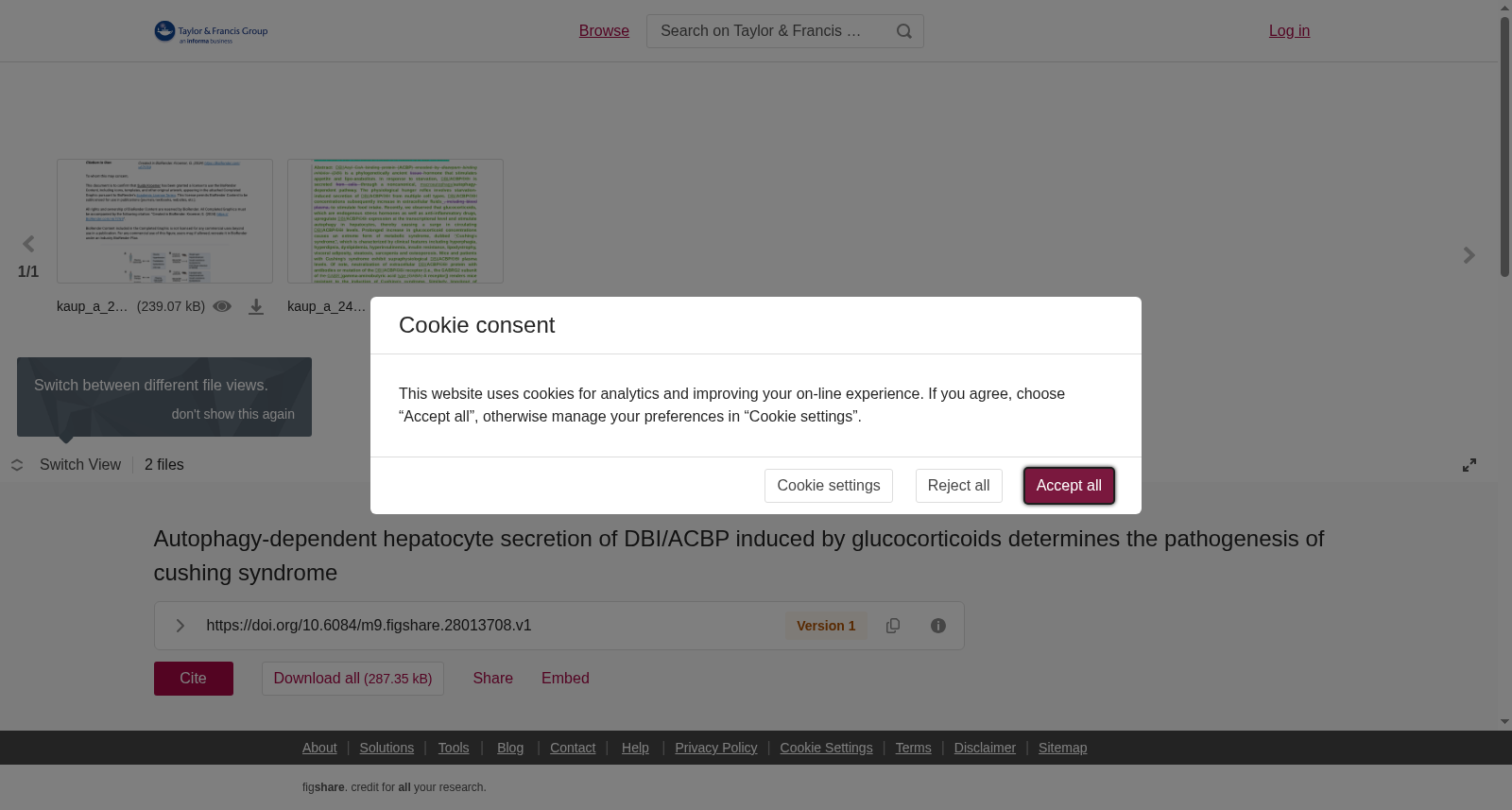 糖皮质激素诱导的自噬依赖性肝细胞分泌DBI/ACBP决定库欣综合征的发病机制数据集