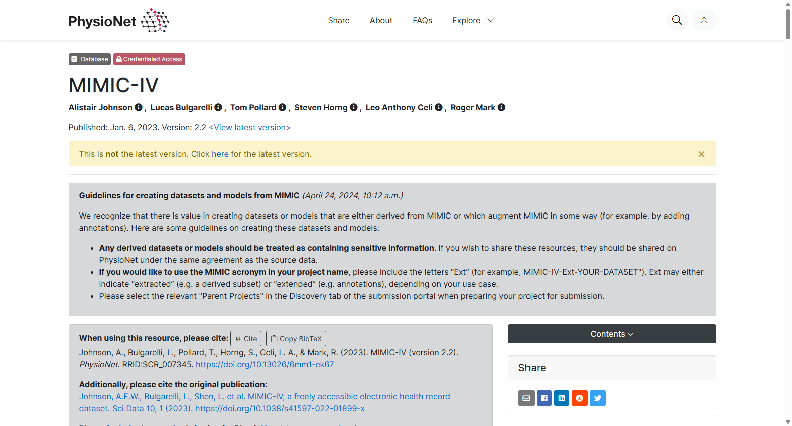 Medical Information Mart for Intensive Care IV (MIMIC-IV) Hypercalcemia Subset