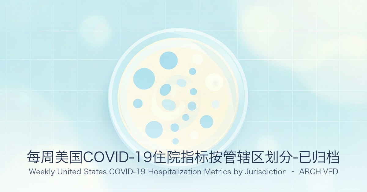 每周美国COVID-19住院指标按管辖区划分-已归档