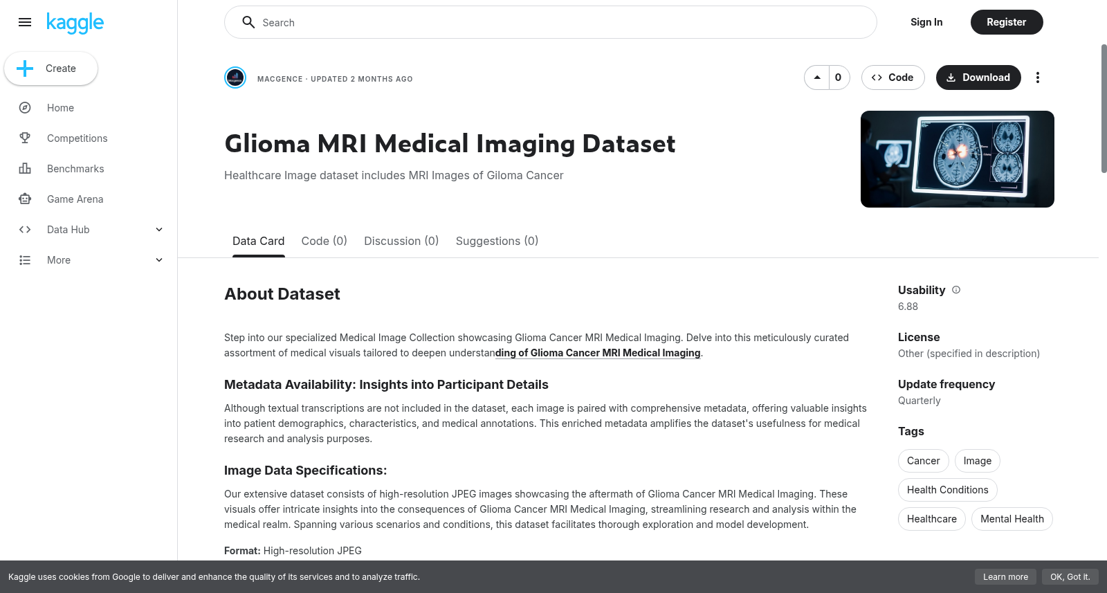 Glioma MRI Medical Imaging Dataset
