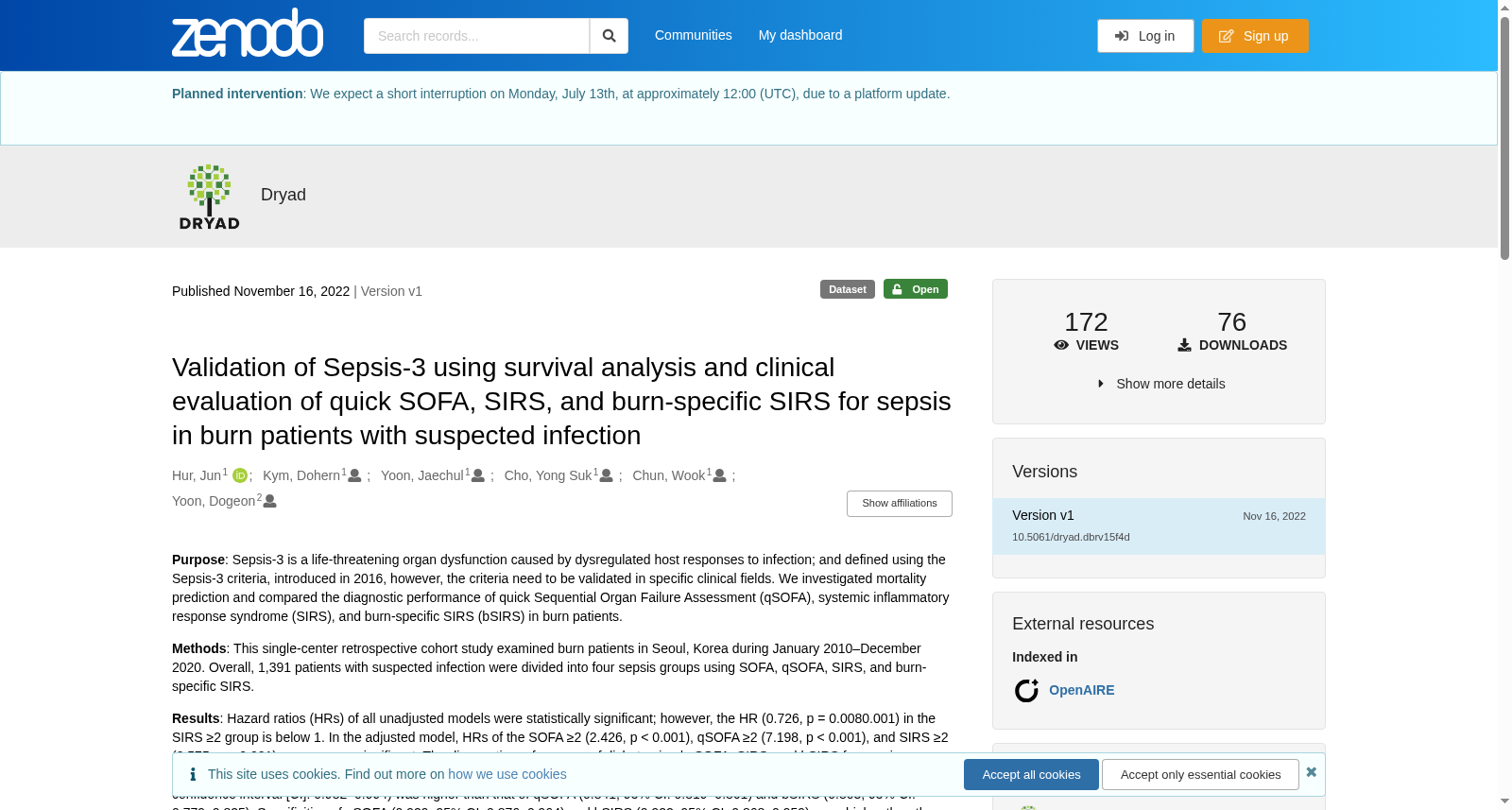 基于生存分析和临床评估验证Sepsis-3在烧伤疑似感染患者中的应用:qSOFA、SIRS与烧伤特异性SIRS的比较