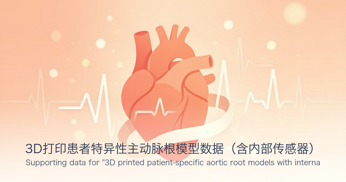 3D打印患者特异性主动脉根模型数据（含内部传感器）