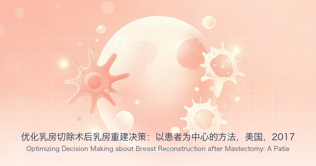 优化乳房切除术后乳房重建决策：以患者为中心的方法，美国，2017