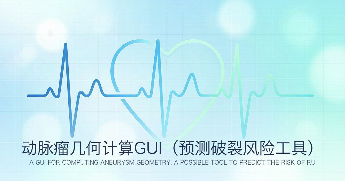 动脉瘤几何计算GUI(预测破裂风险工具)