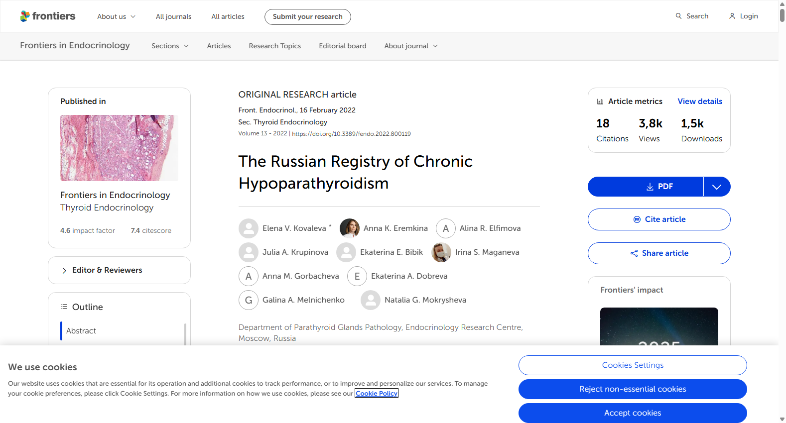 Russian Registry of Chronic Hypoparathyroidism