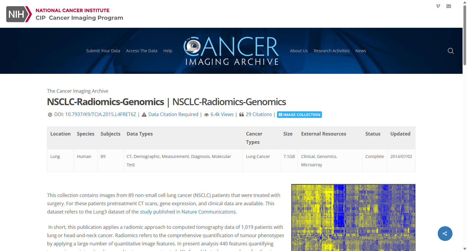 NSCLC-Radiomics-Genomics