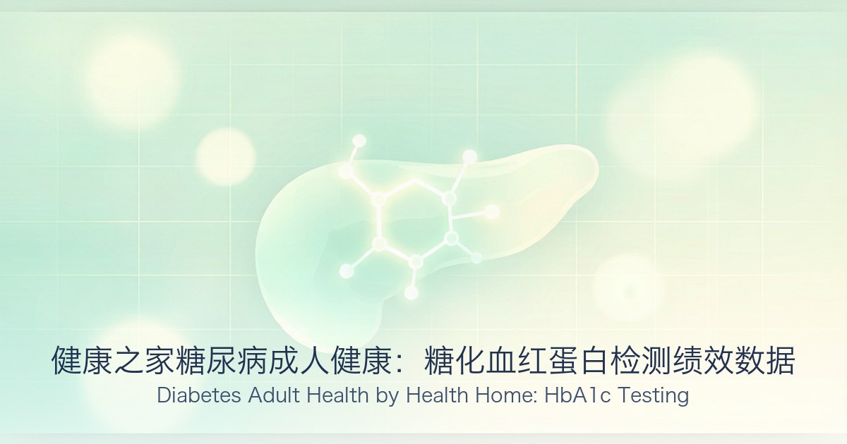 健康之家糖尿病成人健康:糖化血红蛋白检测绩效数据
