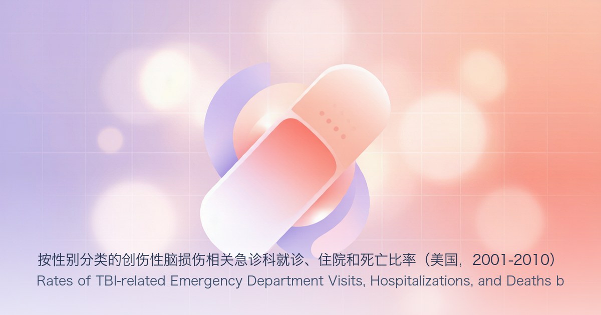 按性别分类的创伤性脑损伤相关急诊科就诊、住院和死亡比率(美国,2001-2010)
