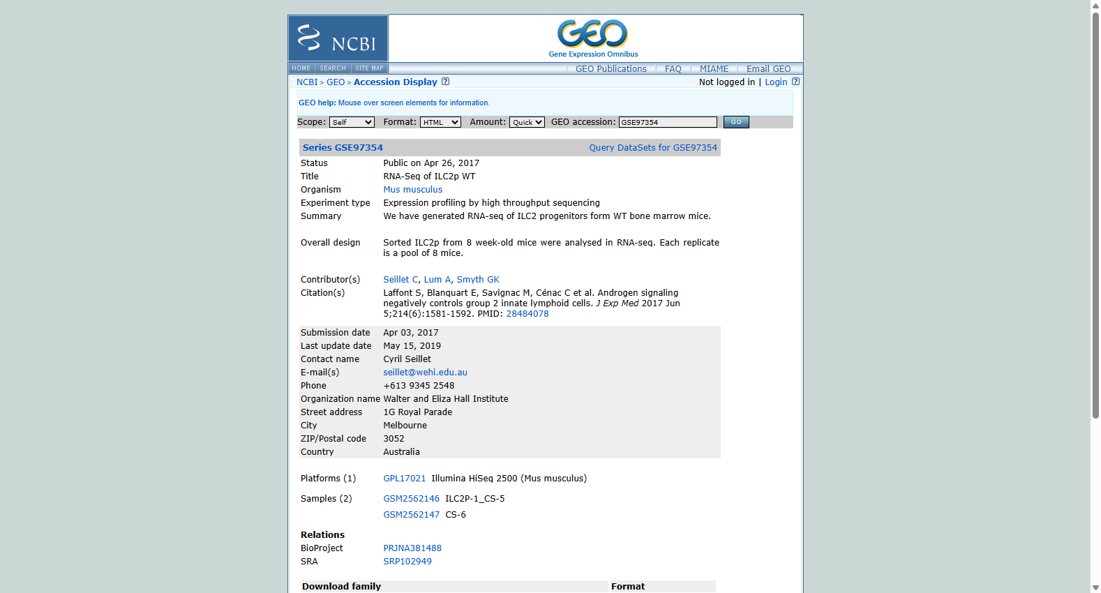 GSE97354: Genome-wide expression analysis of MEN1-associated anterior pituitary adenomas