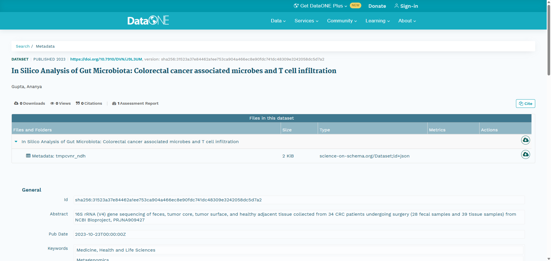 Gut Microbiome Dataset | Colorectal Cancer Dataset