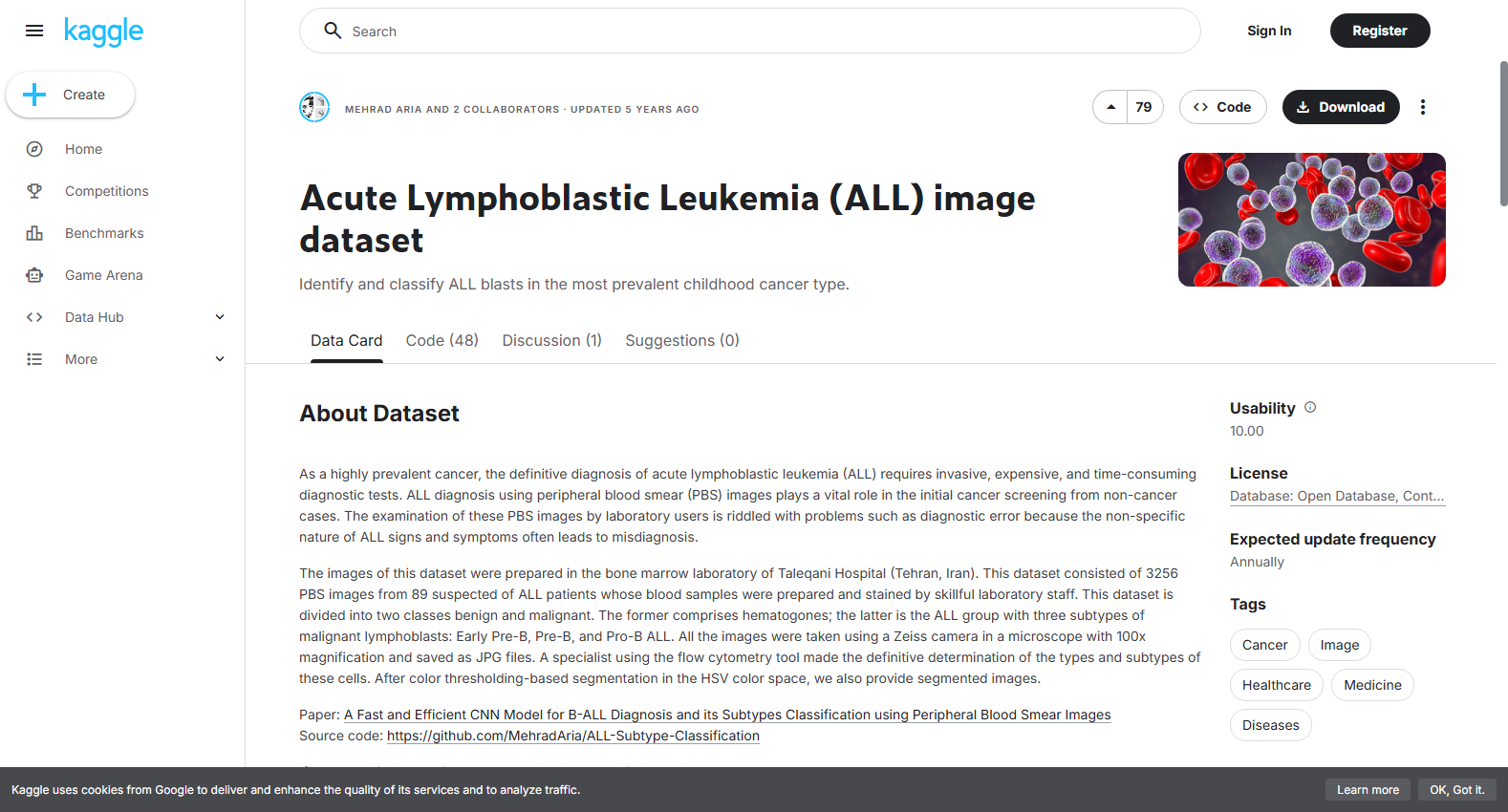 Acute Lymphoblastic Leukemia Image Dataset