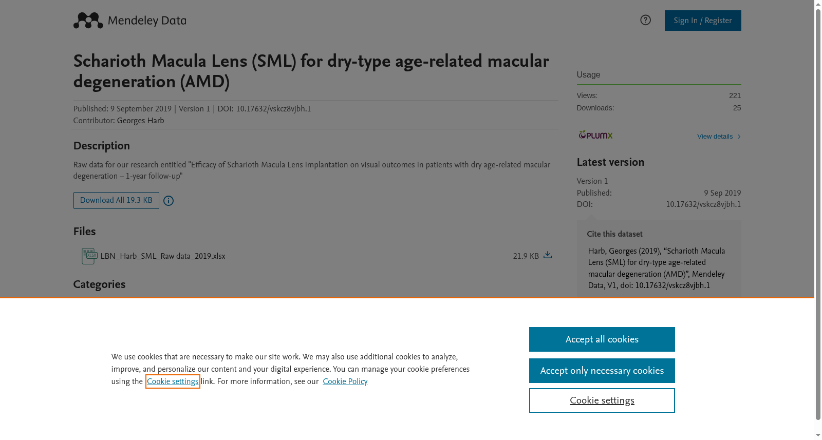 Scharioth Macula Lens (SML) 用于干性年龄相关性黄斑变性 (AMD) 数据集