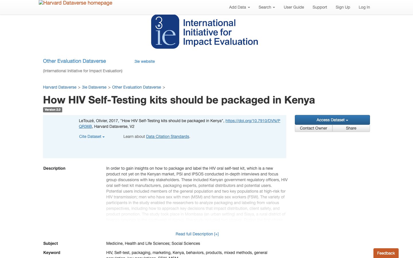 肯尼亚HIV自我检测试剂盒包装方式研究