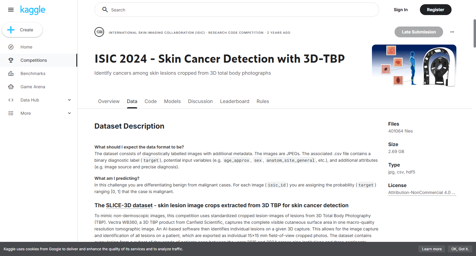 ISIC 2024 Challenge Dataset
