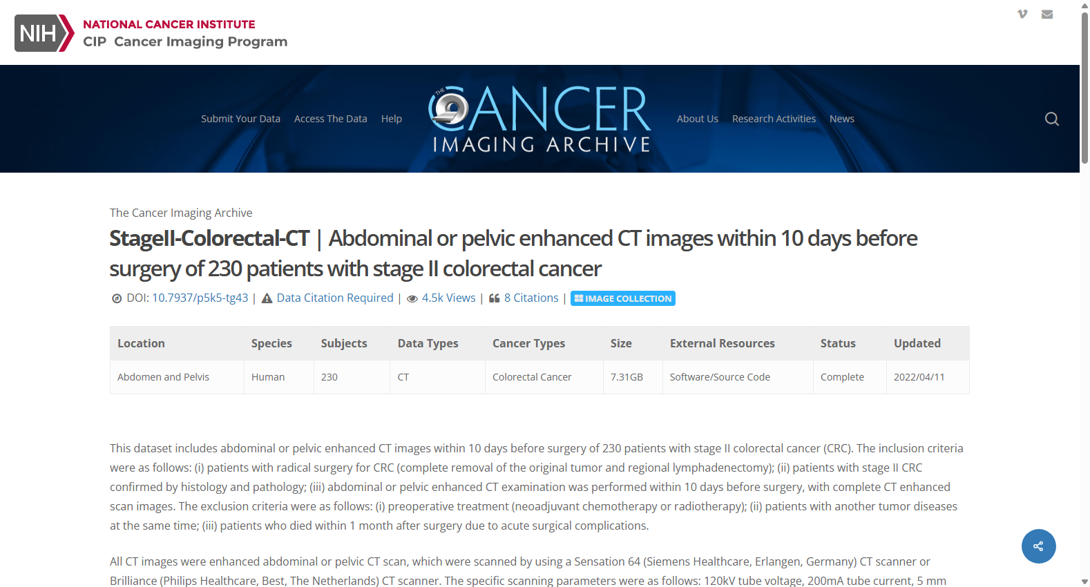 STAGEII-COLORECTAL-CT