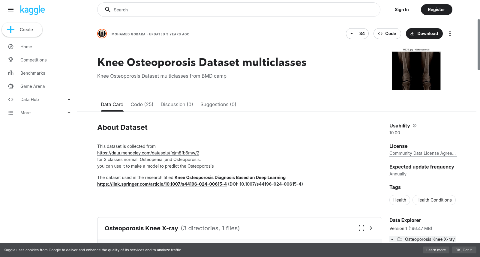 膝关节骨质疏松多类别数据集
