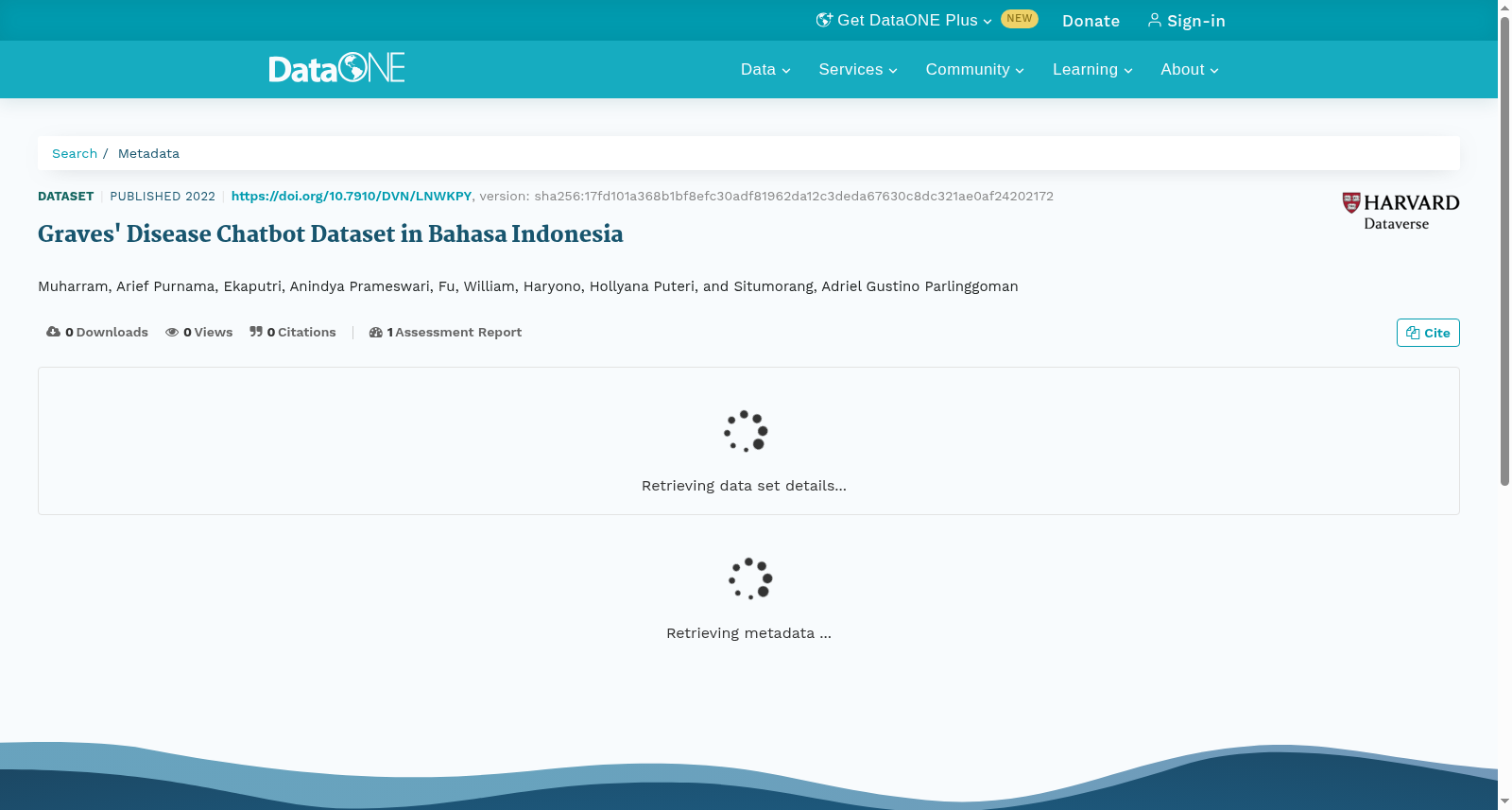 Graves' Disease Chatbot Dataset in Bahasa Indonesia