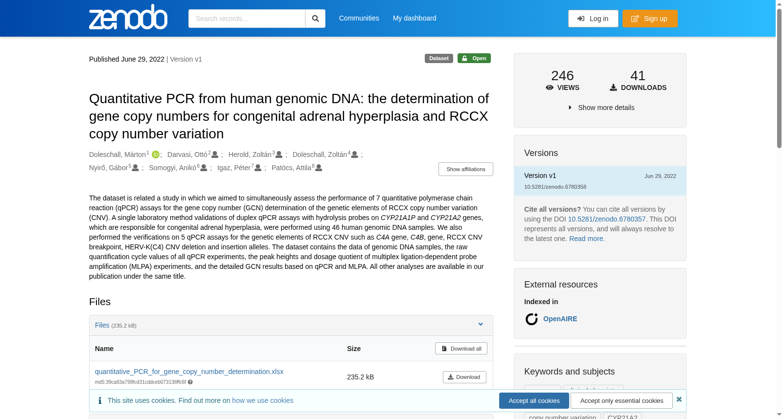 人类基因组DNA定量PCR:先天性肾上腺皮质增生症及RCCX拷贝数变异的基因拷贝数测定