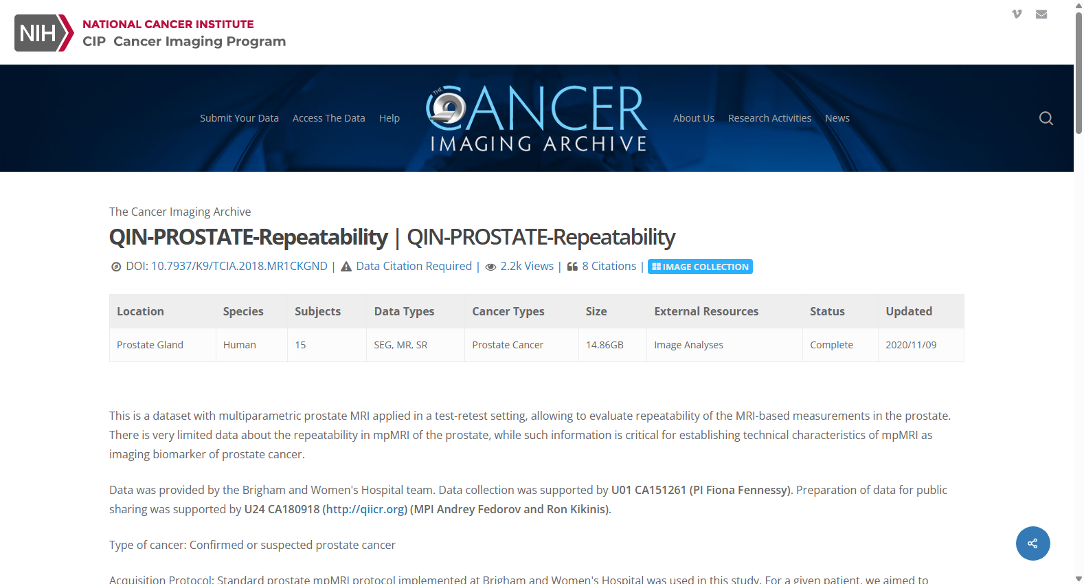 QIN-PROSTATE-Repeatability