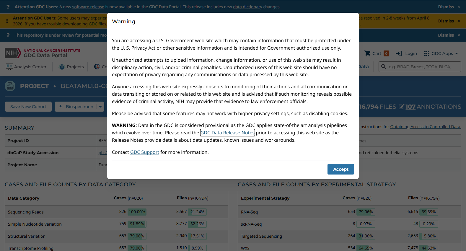 BEATAML1.0-COHORT