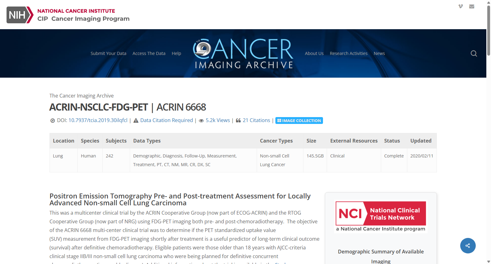 ACRIN-NSCLC-FDG-PET