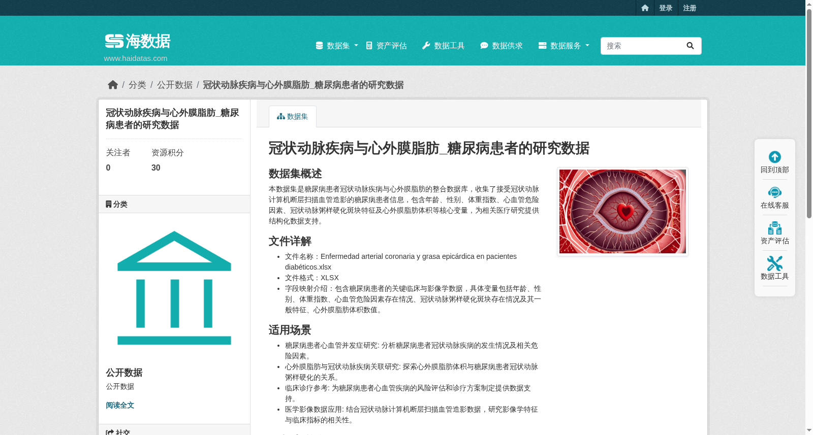 冠状动脉疾病与心外膜脂肪_糖尿病患者的研究数据