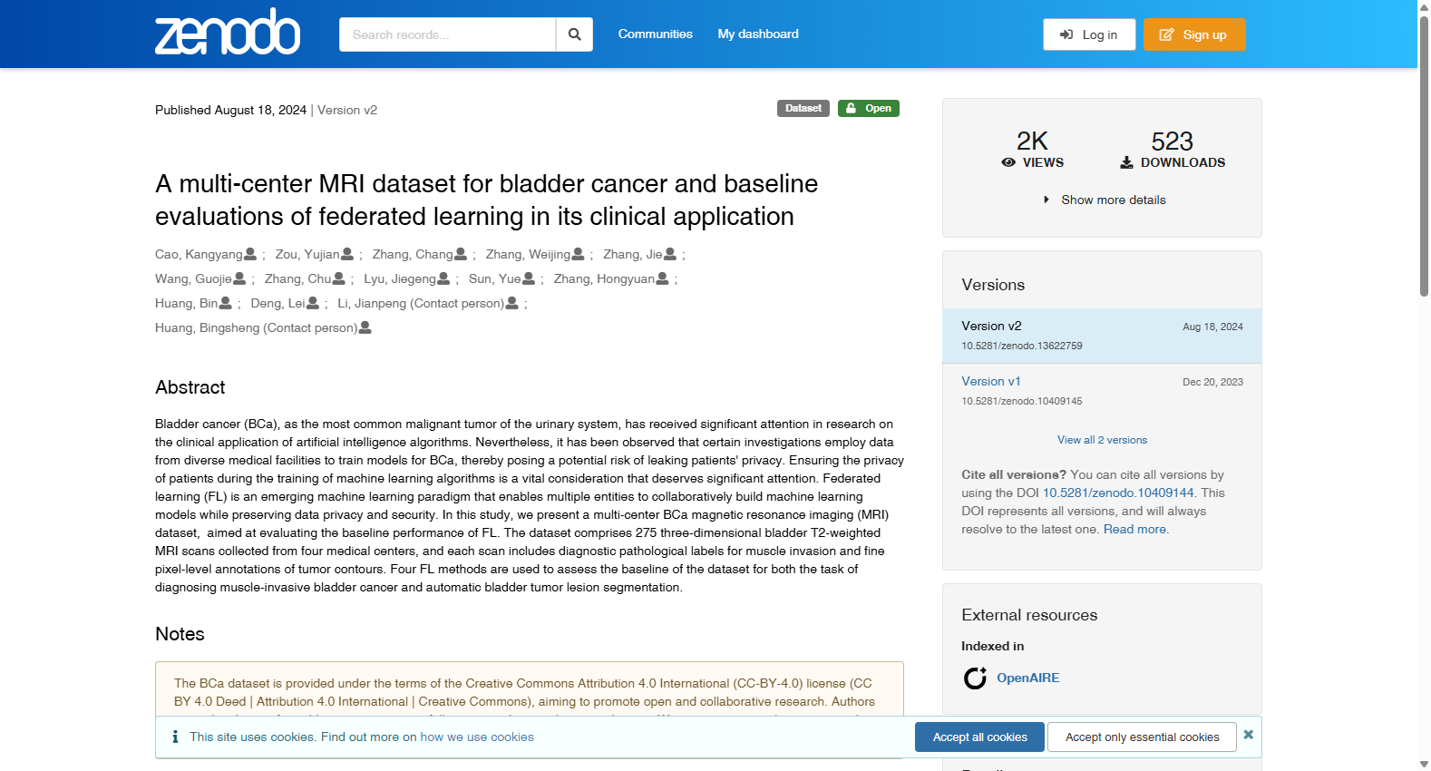 FedBCa MRI Dataset