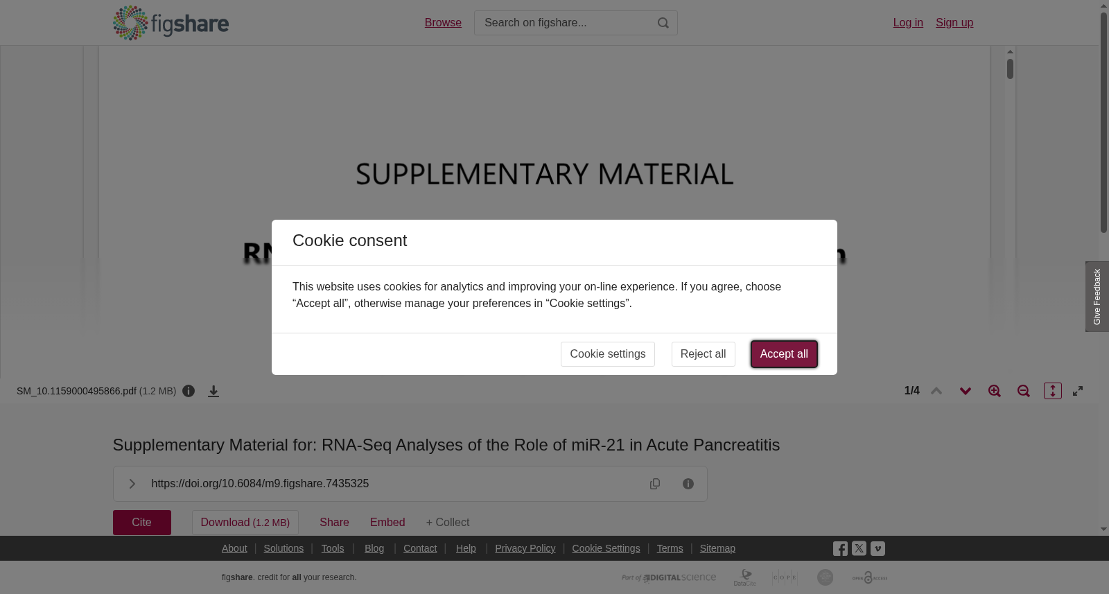 miR-21在急性胰腺炎中作用的RNA-Seq分析补充材料