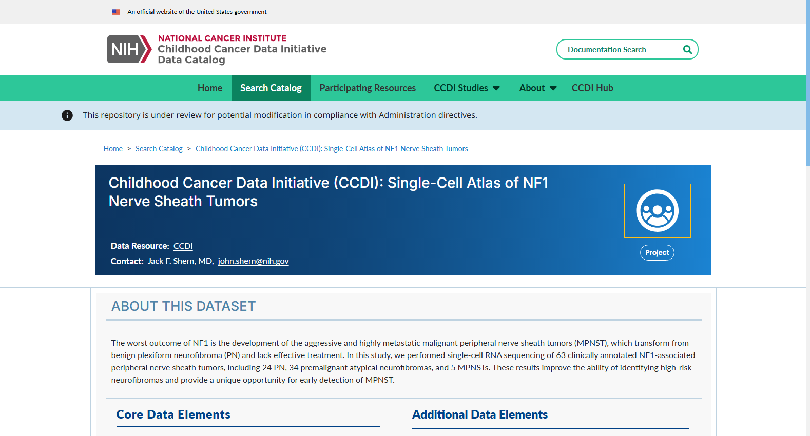 Single-Cell Atlas of NF1 Nerve Sheath Tumors