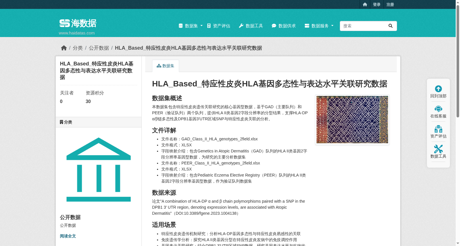 HLA_Based_特应性皮炎HLA基因多态性与表达水平关联研究数据